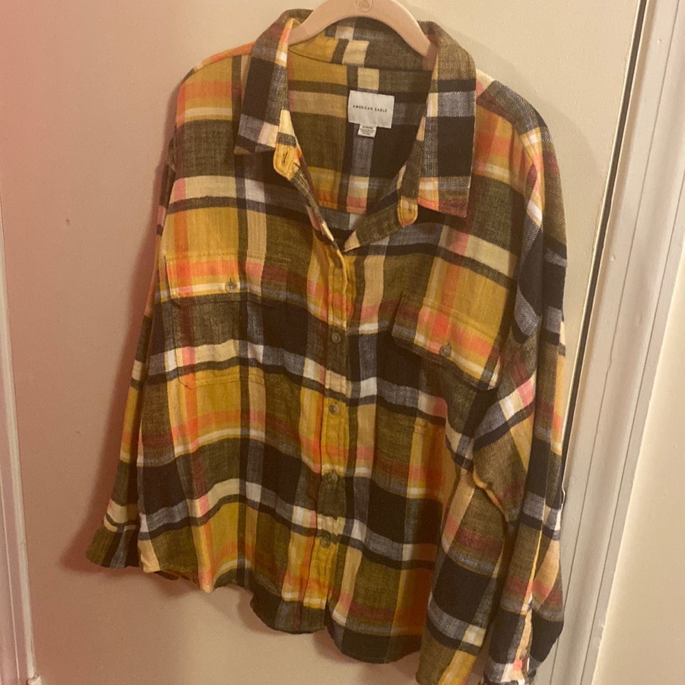 🌸 American Eagle womens flnnel size XL!